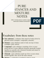 Pure Substances and Mixture Notes: S8P1a: Develop and Use A Model To Compare and Contrast Pure Substances and Mixtures