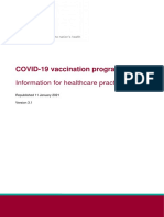 COVID-19 Vaccination Programme: Information For Healthcare Practitioners
