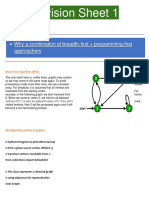 Revision Sheet 1: - Why A Combination of Breadth-First + Programming-First Approachers