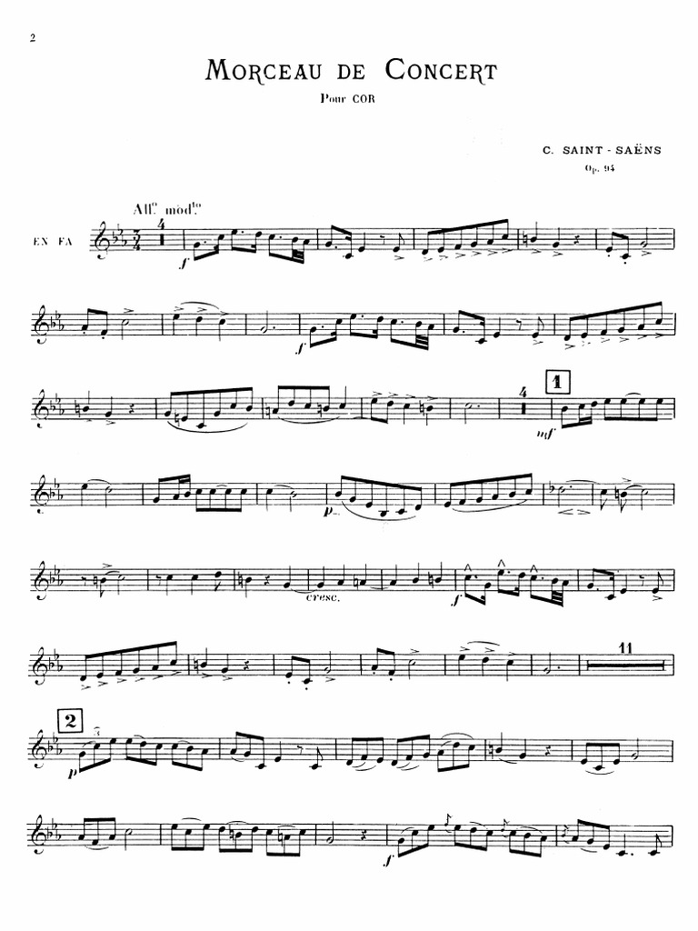 Morceau de Concert, Op.94 Horn Part PDF