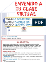 La Solicitud 5° Grado