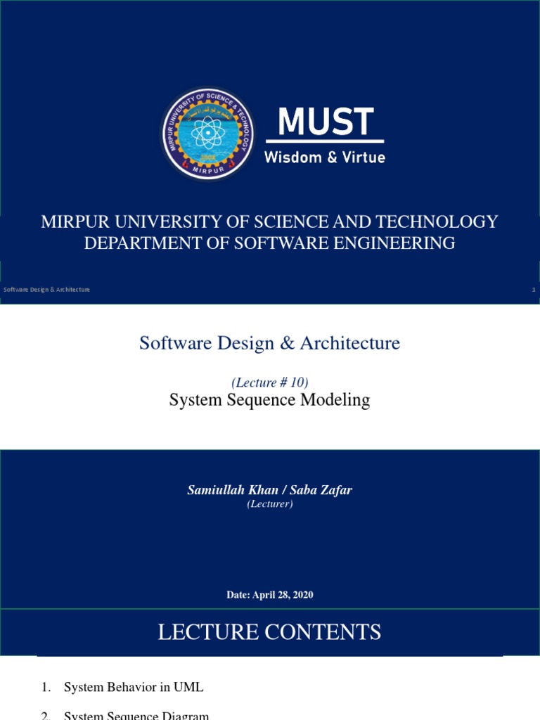 Mirpur University of Science and Technology Department of Software ...