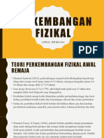 Perkembangan Fizikal Awal Remaja