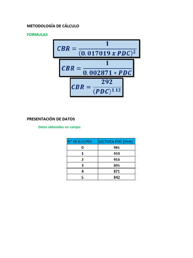 Calculo PDC | PDF