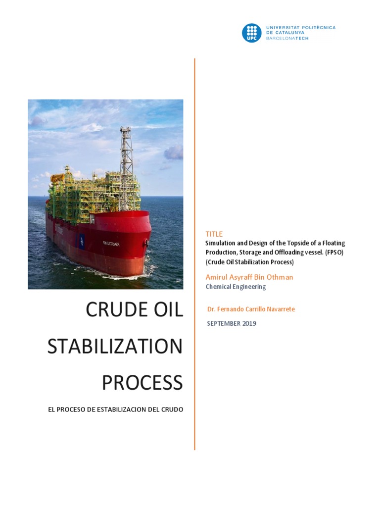 Crude Oil Stabilization Process Simulation | PDF | Mechanical ...