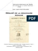 François Juste RAYNOUARD - Résumé de la grammaire romane