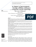 The impact of government and foreign influence on CSR reporting in Malaysia