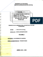 H. Kherdouci. La Chanteuse Kabyle ... (Thèse de Magister