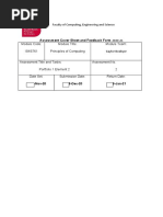 Assessment Cover Sheet and Feedback Form 2020-21: Faculty of Computing, Engineering and Science