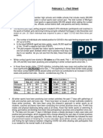 February 1 - Fact Sheet: Daily New Cases Per 100K Positive Test Rates State Nov. 15 1-Feb Change Nov. 15 1-Feb Change