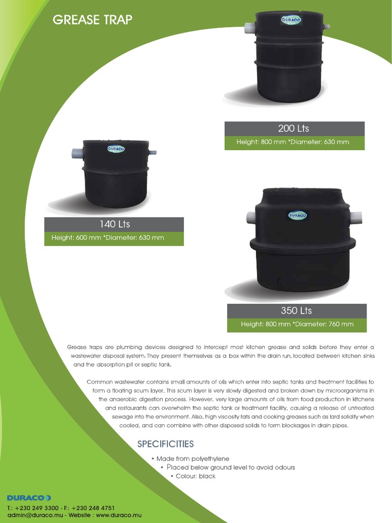 Duraco Grease Trap PDF