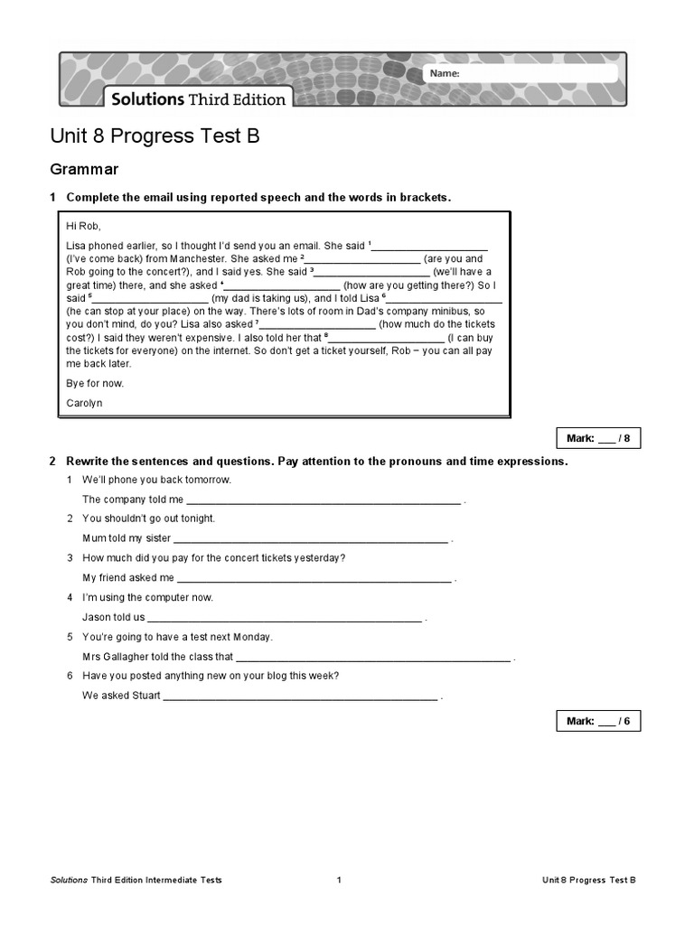 Unit 8 Progress Test B Answers | PDF | Elon Musk | Translations