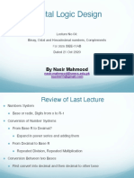 04 DLD Lec 04 Binay, Octal, Hex Numbers Dated 21 Oct 2020 Lecture Slides