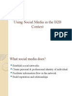 Using Social Media in the B2B Context