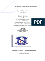 Arduino Based Automatic Irrigation With Message Alert: Bachelor of Science