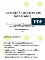 Acquiring IT Applications and Infrastructure: Information Technology For Management 6th Edition