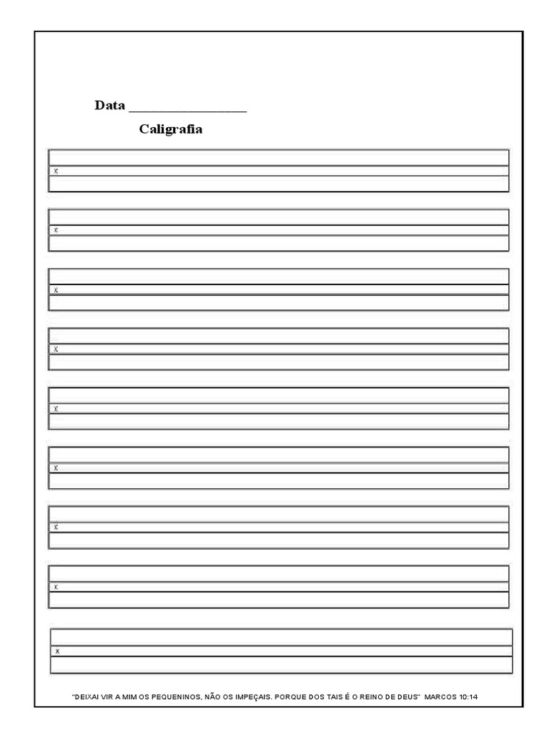 Folha Caligrafia | PDF