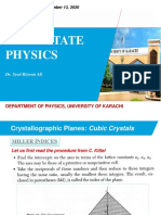 Solid State Physics: LECTURE NOTES: November 13, 2020