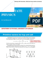 Solid State Physics: Course No:508: Bsc. (Hons)
