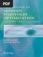Book Bern Scherer R Douglas Martin 05 Introduction To Modern Portfolio Optimization Wi Robust Statistics Modern Portfolio Theory