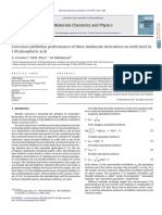 10.1016 - J.matchemphys.2010.08.058 Corrosion Inhibition Performance of Three Imidazole Derivatives On Mild Steel in 1 NBSP M Phosphoric Acid