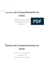 Teorías Del Comportamiento en Salud.: Universidad Del Tolima Regencia de Farmacia Semestre Iv