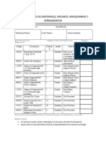 Requerimiento de Materiales