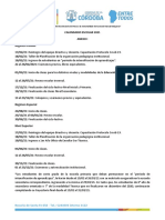 Calendario Escolar 2021 Córdoba