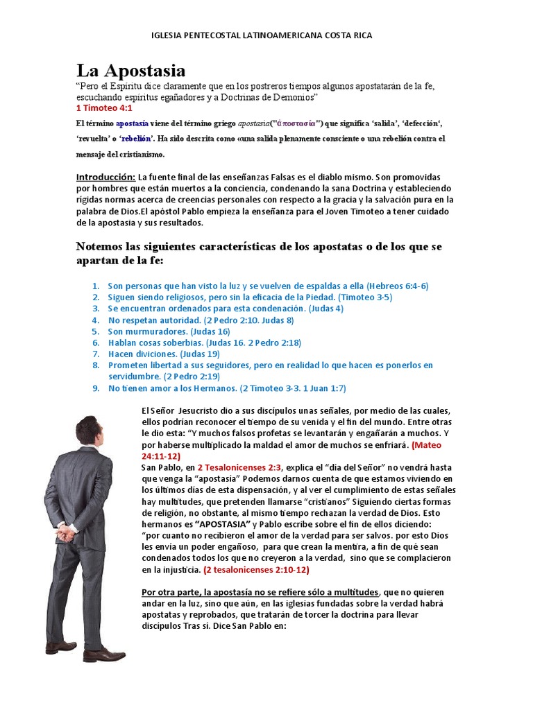 Características de la Apostasía en la Fe | PDF | Apostasía | Pablo el ...