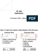 CE 305 Hydraulics: 19 October 2020 - Week 03