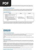 Spar Key Technical Requirements