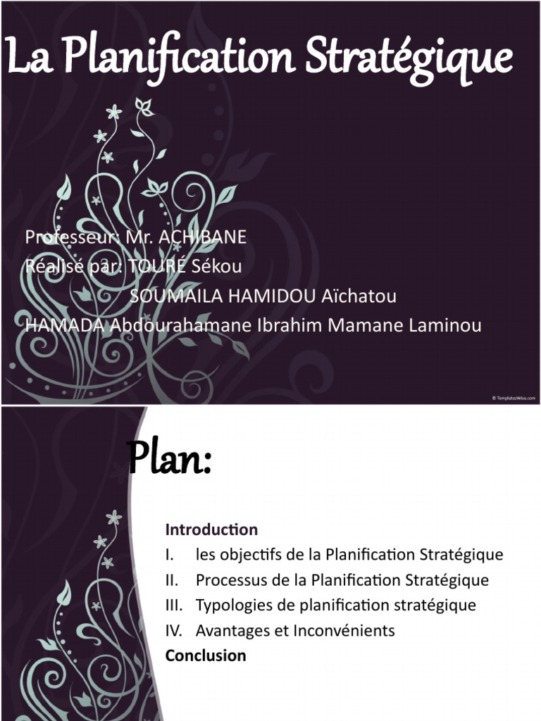 Vision et Processus de Planification Stratégique | PDF | Sociétés ...