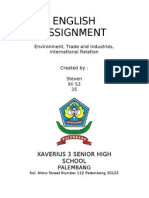 English Assignment: Xaverius 3 Senior High School