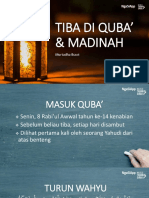 Tiba Di Quba' Dan Madinah