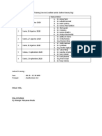 Jadwal GP Training Service Exc