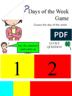 Days of The Week PPT Game Fun Activities Games Games Icebreakers Warmers Coo 127987
