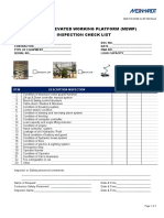 7.7 Sf-003 (Mewp Inspection Check List) Manlift, Boomlift