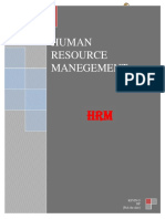 Human Resource Manegement: (Year)