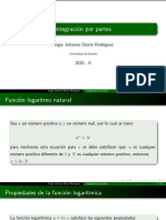 Integración por partes: Funciones logarítmicas y exponenciales