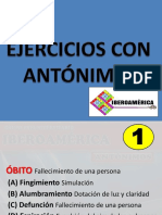 Ejercicios Con Antonimos 2019