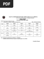 B.E. First Semester 2011 Time Table