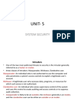 UNIT-5 SYSTEM SECURITY KEY TOPICS
