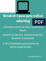 3 Pasos para Realizar Subnetting