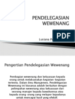 Pendelegasian Wewenang