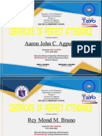 Certificate of Perfect Attendance Finalest & Truest