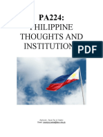 Philippine Thoughts and Institutions: Email: Jezzeljoy - Juaton@dnsc - Edu.ph
