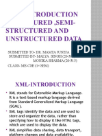 Xml-Introduction Structured, Semi-Structured and Unstructured Data