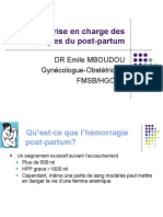 DR Mboudou Prise en Charge Des Hemorragies Du Post-Partum