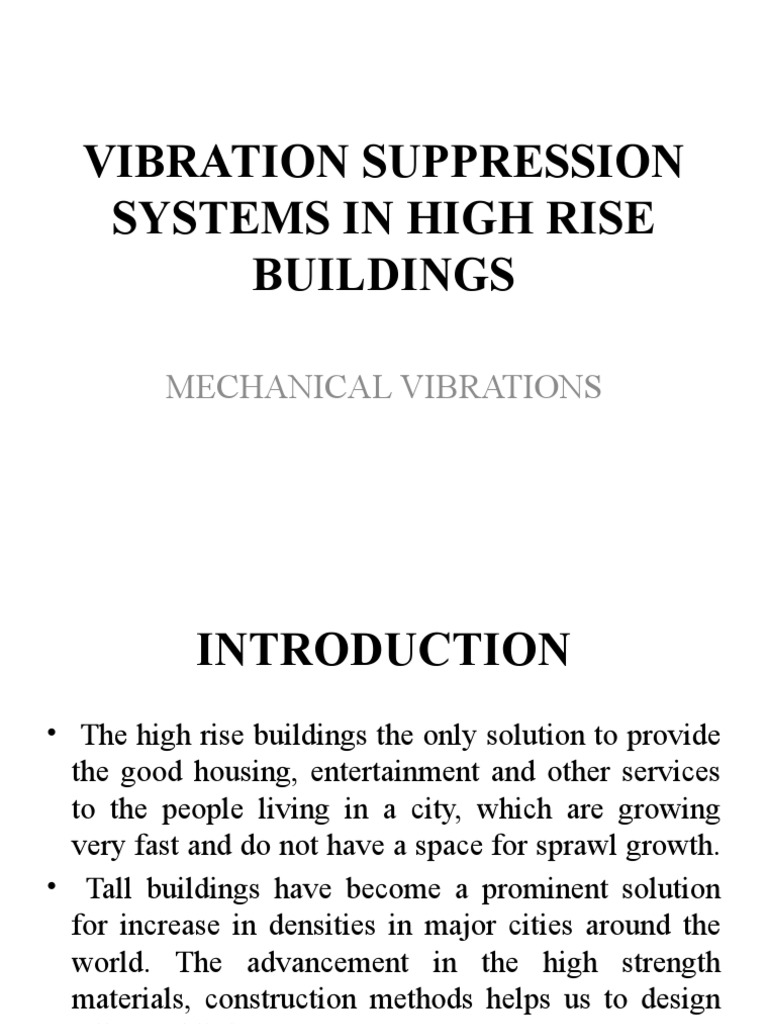 Vibration Control in High-Rise Buildings | PDF | Viscoelasticity ...