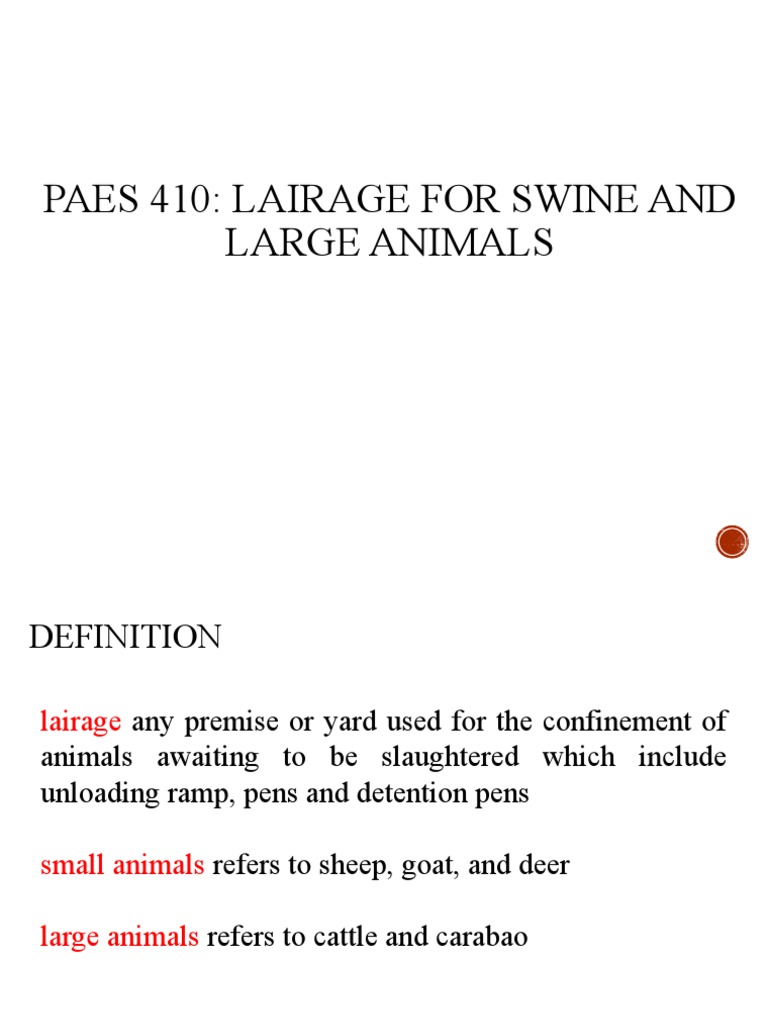 Lairage Design for Swine and Livestock | PDF | Slaughterhouse | Pipe ...